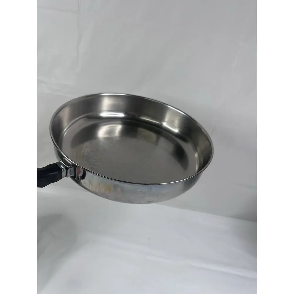 Farberware 10” Skillet Fry Pan Saucepan Stainless Steel Alum Clad Vintage